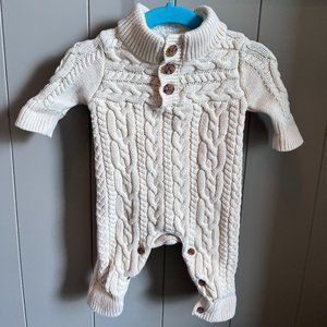 Baby Gap Cable Knit/Fleece Onesie